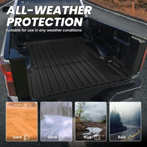 LASFIT Truck Bed Mat 2019-2026 for Chevrolet Chevy Silverado 1500 | GMC Sierra 1500 (Only Fit 5.8FT Bed), Bed Liner for Chevy Silverado GMC Sierra 1500, Not Fit Optional CarbonPro Bed