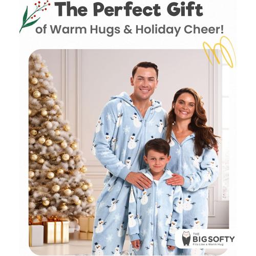 The Big Softy Christmas Onesie Adult & Kids - Christmas Onesie Pajamas - Christmas Adult Onesie Pajamas, set of 1, small
