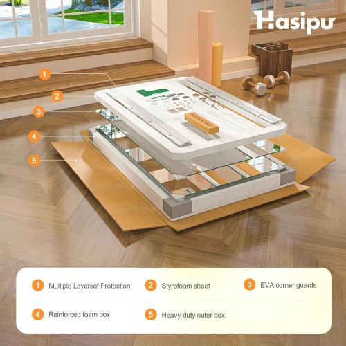 Hasipu Home Gym Mirror, 48x24 Each, 2-Pack Frameless Wall Mounted Mirrors with Glass Clamps & 1 Aluminum Rail, Large Body Mirror for Home Gym, Yoga Studio, Bedroom, Silver Tempered Glass