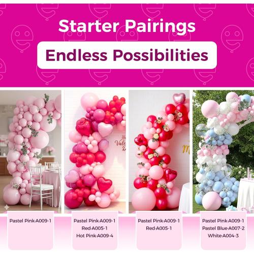 Bezente Pastel Pink Latex Party Balloons - 100 Pack 12 inch Round Helium Light Pink Bridal Pink Balloons for Wedding Bridal Shower Gender Reveal Birthday Party Decoration
