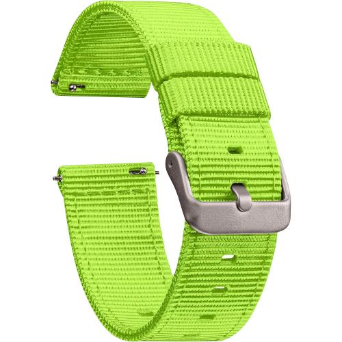 GadgetWraps 16mm Nylon Watch Band with Quick Release Pins – Compatible with Fossil, Skagen, Misfit – 16mm Nylon Watch Band (Lime Green, 16mm)