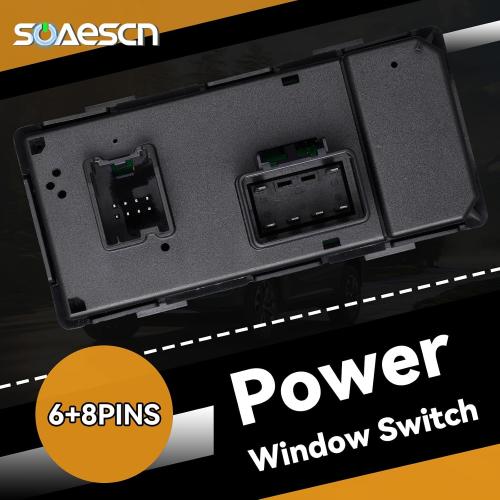 Power Window Switch Driver Side & Passenger Window Switch for 2007-2013 Chevy Silverado GMC Sierra 1500 2500 3500, 2009-2017 Traverse Acadia, 2008-2011 HHR Door Lock Switch Button, 20945129, 25789692