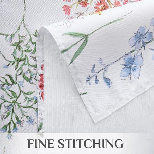 Softalker Spring Easter Tablecloth Rectangle - Waterproof Wild Flower Table Cloths, Stain Resistant Wrinkle Free Floral Table Cover for Dinner/Party/Picnic/Indoor/Outdoor, 52 x 70 Inch