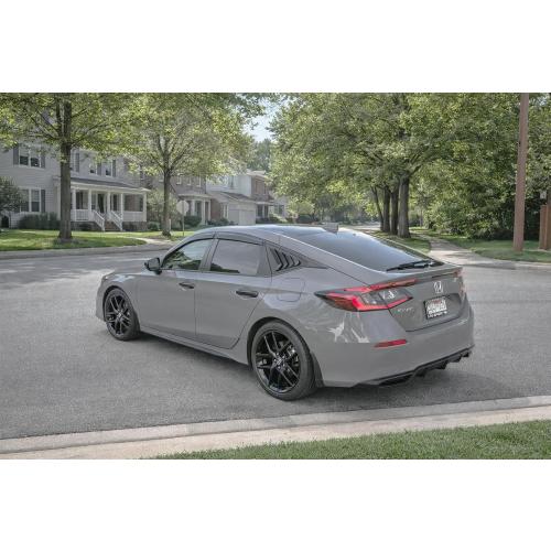 2022-2026 Tape-On Rain Guards for Honda Civic Hatchback Side Window Visor Deflectors HB LX Sport Touring EX-L Tinted Vent Shades Protectors 2023 2024 2025