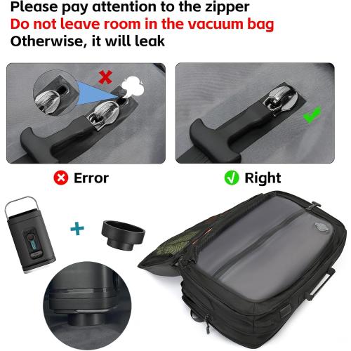 TANGCORLE Vacuum Compression Backpack with Pump, Extra Large Capacity Expandable Travel Backpack, Water Resistant Laptop Backpack with USB Charging Port for Men & Women