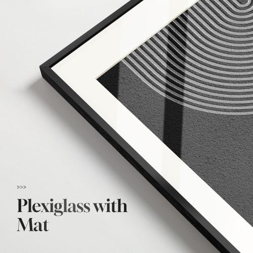 Framed Boho Neutral Abstract Wall Art, Set of 3 Modern Art Prints Paintings Artwork for Walls, Minimalist Black White Brown Geometric Pictures for Living Room, Dining Room, Bedroom Wall Decor 16x24 In