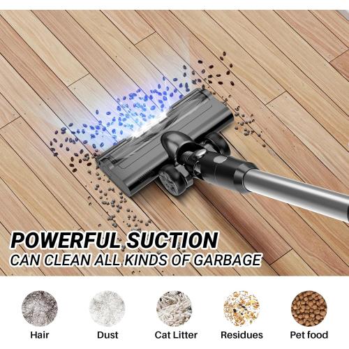 BSNAW Cordless Vacuum Cleaner for Home, 8-in-1 Lightweight Stick Vacuum with 45Mins Runtime, Powerful Suction, Anti-Tangle, Rechargeable Cordless Vacuum for Hardwood Floor Carpet Pet Hair, N502