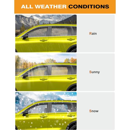 in-Channel Window Rain Guards Fit for Honda CR-V CRV 2023 2024 2025 C-RV Extra Durable Window Deflectors Vent Shades Visors Exterior Car Accessories- 4 pcs