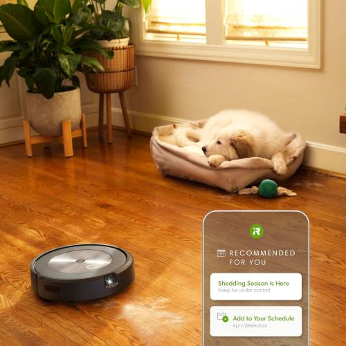 iRobot Roomba j7  (7550) Self-Emptying Robot Vacuum – Uses PrecisionVision Navigation to Identify & Avoid Objects Like Socks, Shoes, & Pet Waste, Smart Mapping, Self-Empty for Up to 60 Days