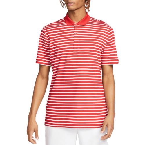 Nike Dri-FIT Victory Men's University Red/White Striped Golf Polo Size XXL
