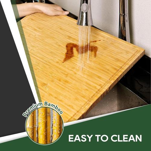 RVGUARD RV Stove Top Cover Board, Countertop Cutting Board with Adjustable Legs and Juice Grooves for Camper Trailer Gas or Electric Range,17x20