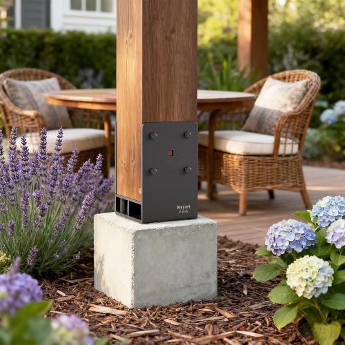 6x6 Concrete Post Anchor, Heavy Duty Stainless Steel Concrete Fence Post Holder with Air Flow Channe Post Base Bracket for Fence, Deck Railing,Pergola, 2Pack[Patent Pending]