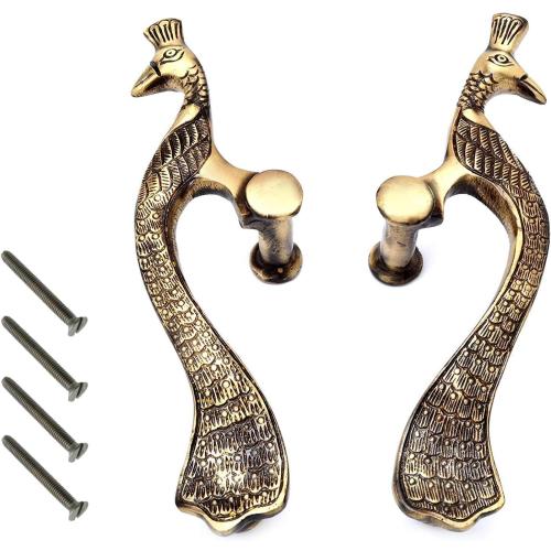 ESPLANADE - Designer Pair of Brass Door Handles (2 pcs) | Handle Sets | Door Pulls | Door Decor - 8 Inches