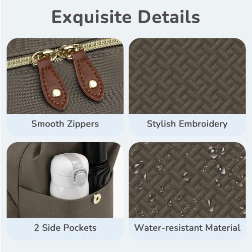 Diaper Bag Tote, Baby Bag Travel Diaper Tote Bag with Pacifier Case, Cute Maternity Hospital Baby Stylish Diaper Tote for Mom Dad Khaki