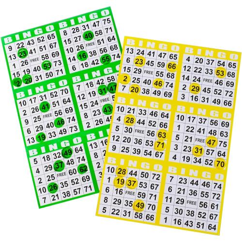 SEETOOOGAMES Bingo Paper Cards Bulk- 6 card-100 Books of 5 Sheets for Large Groups