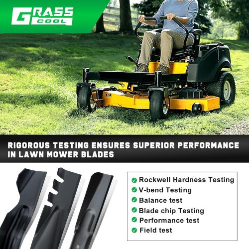 3 Pack Black ZT1 50inch  Blades for Cub Cadet 942-05052A Ultima ZT1 ZT2 Enduro XT1 XT2 LT50 50 inch Deck Lawn Mower Replace 742-05052A 942-05052(High-Lift)