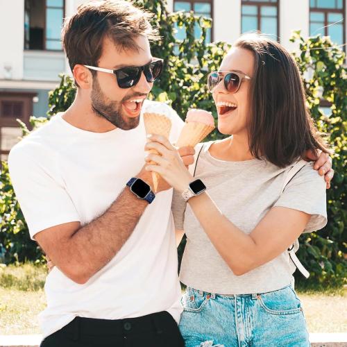 Wepro for Apple Watch Bands 40mm 41mm 38mm 42mm for Women Men for iWatch Bands SE Series 10 9 8 7 6 5 4 3 2 1 Silicone Sport Band Breathable Sweatproof Waterproof Colorful, Starlight