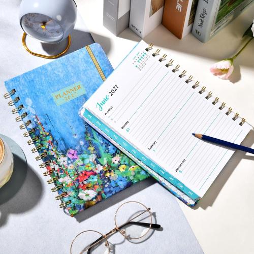 2026-2027 Planner - Weekly and Monthly Academic Planner 2026-2027, JUL. 2026 - JUN. 2027, 6.4 x 8.5, 26-27 Academic Planners with Monthly Tabs, Sturdy Cover, Premium Paper, Back Pocket, Strong Twin-wire Binding