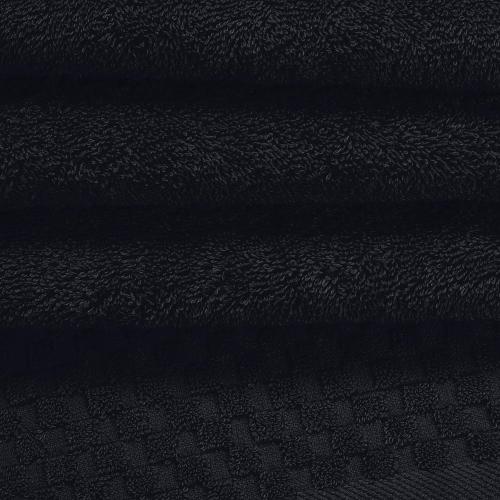 MyOwn Ultra Soft 3 Pack Cotton Towel Set, Contains a Bath Towels 28x55 inch, a Hand Towels 16x24 inch & a Wash Coths 12x12 inch, Ideal Everyday use, Compact & Lightweight - Black