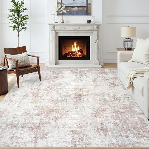 Area Rugs Living Room: Large Soft Washable Rug Modern Abstract Anti-Skid Non-Shedding Carpet Indoor Floor Thin Carpets for Bedroom Dining Room Farmhouse Nursery Home Office
