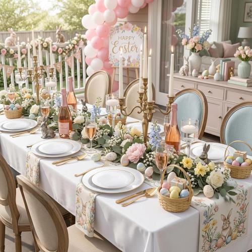 KIRE 100PCS Disposable Plates - White with Gold Rim for Easter/Wedding/Spring Party- Includes 50Pieces 10.25inch Dinner and 50Pieces 7.5inch Dessert/Salad Plates