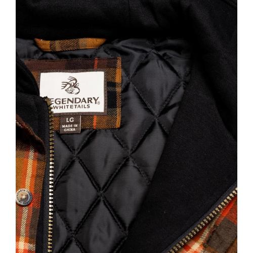 SIZE L....Legendary Whitetails mens Maplewood Hooded Shirt Jacket