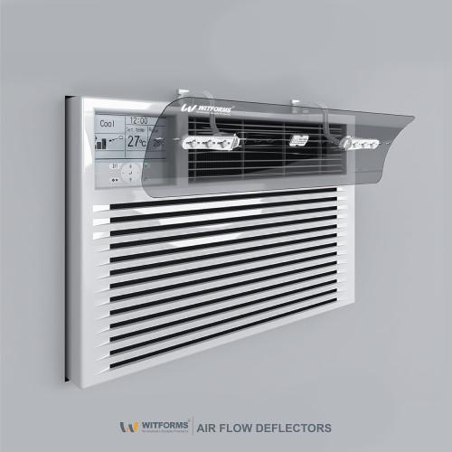 WITFORMS Window AC Air Deflector - 24 Length for TOP VENT Window Units ONLY - Transparent Design - Measure Before Purchase