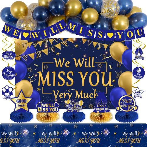 We Will Miss You Decorations for Coworkers, Farewell Decorations Party
