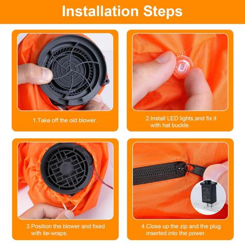12V 1.2A Inflatable Replacement Motor for 5-9FT Halloween Christmas Inflatables Air Blower Fan with 5 LED Light Fans 1.5A Adapter Outdoor Blow Up Fan Blower Parts for Inflatables Yard Decorations