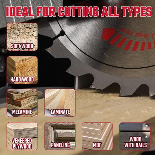 5-1/2 Inch 24T&48T with 5/8-Inch Arbor(15.88mm) Circular Saw Blade, TCT Saw Blades, Professional for Wood Cutting