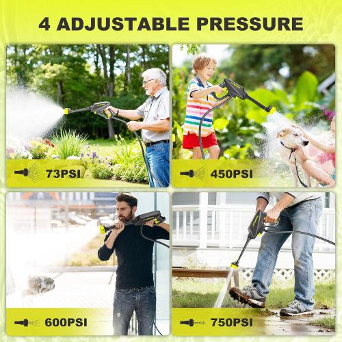 Litekon Cordless Washer,Foldable Washer with 4.5Gal Tank 10FT Hose