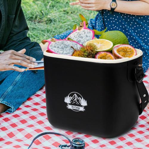 6 QT Insulated Cooler Box for Ice Beverage Food Storage Portable Ice Chest for Camping Picnic Tailgate Outdoor Use Chiller Caja Enfriadora Portátil para Camping