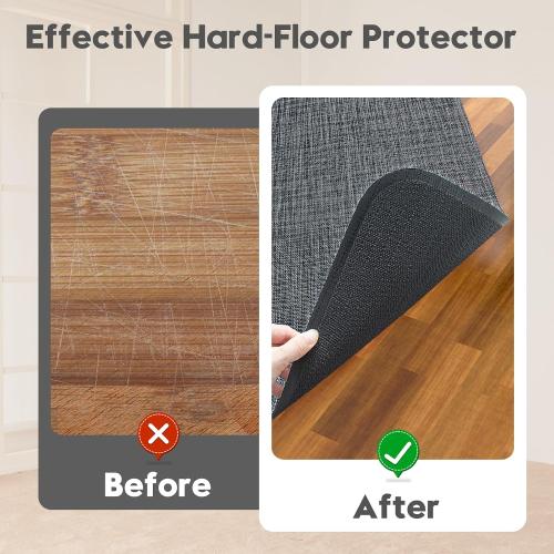 Wansimoo Office Chair Mat for Hardwood and Tile Floor, 36x55 Floor Mat, Heavy Duty Computer Gaming Chair Mat, Anti-Slip, Non- Curve, Desk Chair Mat,Floor Protector for Home Office(Black)