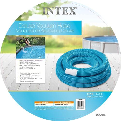 INTEX 29083E Spiral Hose for Pool Filters, 1.5in X 25ft, One Size, Blue