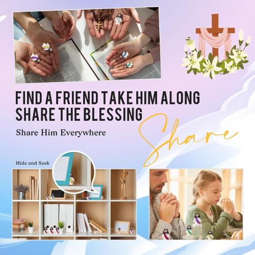 40Pcs Little Jesus Figures, 40pcs Action Figures Little Jesus Figurines in Bulk, Jesus Love You FiguresReligious Gifts for Christians Women Mom Teens Christmas Easter Egg Stuffers Fillers(40)
