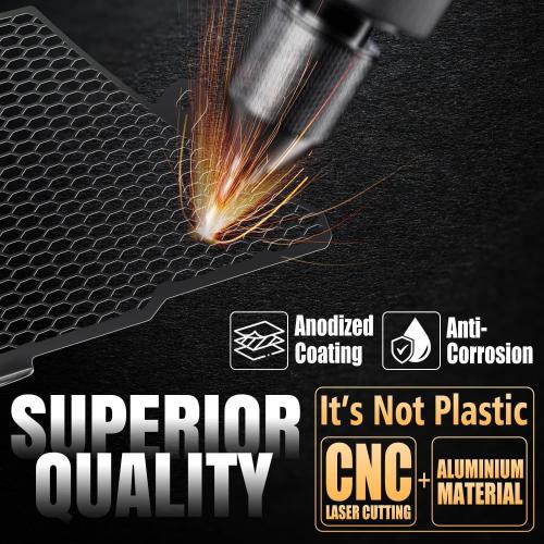 3Pcs Black Upgraded Front Radiator Guards Grille,Aluminum Body Bumper OEM Style Front Outer Grill Guard Protection Screens Grille Vents Insert Mesh Set for Corvette C8 Z06 2023 /E-Ray 2024