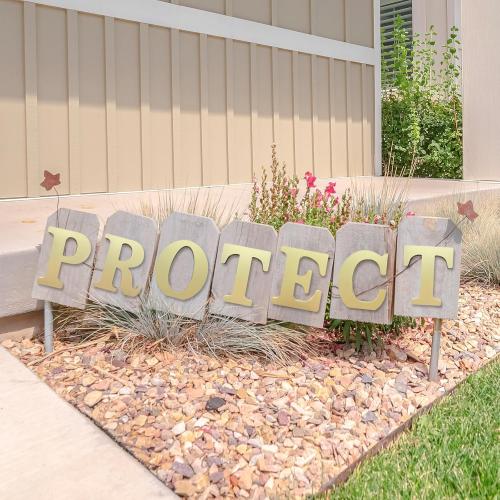 6 Inch 3D Golden Wooden Letters, Unfinished Wood Alphabet for Letter Board - Wall Decor - DIY - Painted - Educational - Home Wall Decoration (Letter T)