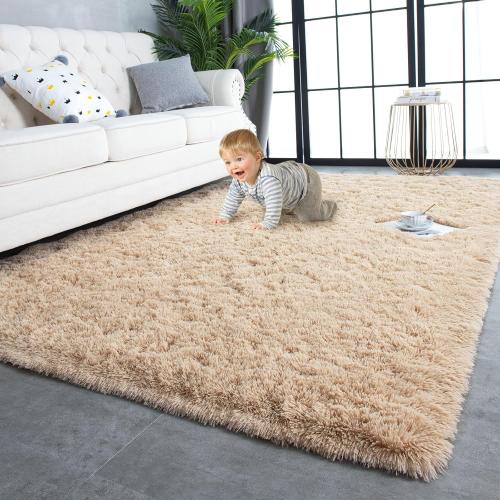 Super Soft Shaggy Rugs Fluffy Carpets (110 x 144)
