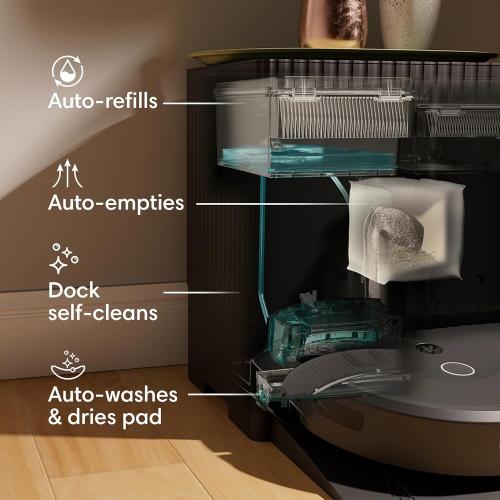 iRobot Roomba Combo 10 Max Robot Vacuum and Mop   AutoWash Dock (x0850) - Multi-Functional Base, Refills Bin, Washes & Dries It's Mop Pad, Self-Emptying, Auto-Retract Mop Pad, Avoids Obstacles