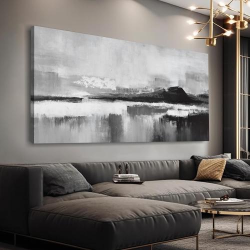 Black and White Large Abstract Canvas Wall Art Decor Modern Wall Decorations Home paintings Decor Wall Art Prints Artwork for Living Room Bedroom Kitchen Office Decor