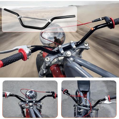JRL 7/8 Pitbike Handlebars For Motorcycle ATV Mini bike Pit Dirt Bike Mid-Rise Handle Bars Offroad Black