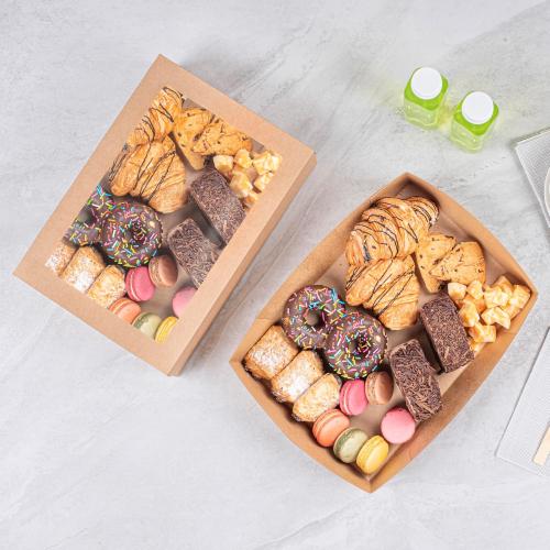 Restaurantware Kraft Paper Inserts 10 Count 13.6 x 9.3 x 2.4 Greaseproof PE Coating Freezer-Ready Disposable Sturdy Brown Paper Inserts for Take Out Food Dividers, Deli Boxes, Catering Trays