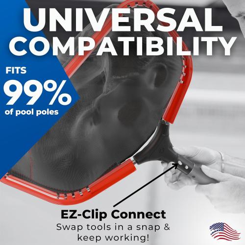 ProTuff 23 Fine Pool Net for PROS – “490 Promise” Unlimited Unconditional Replacement – Cleans 3X Faster Than Vacuum – Wide Pool Skimmer Net with Deep Bag for Easy Maintenance of Leaves, Bugs, Debris