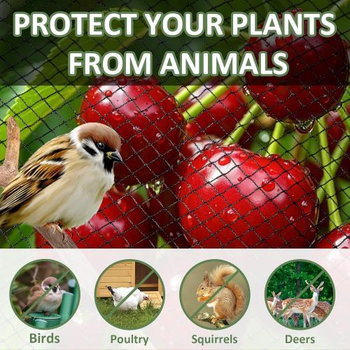 Heavy Duty Garden Netting with 5/8 Mesh, 50x50 Ft Extra Strong Woven Poultry Netting Plant Protection Netting for Fruit Trees, Vegetables & Flowers, Animal Fencing Against Birds, Deer, Poultry