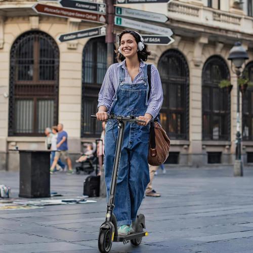 Electric Scooter ZD01,500W Peak Motor & 19MPH Electric Scooter Adults, 12-15 Mi RangeElectric Kick Scooters, 8.5 Solid Tires, E-Lock& E-Horn, Lightweight Foldable Escooter for Commuter
