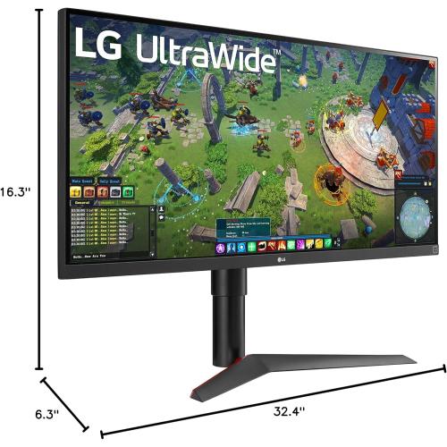 LG 29WP60G-B UltraWide Monitor 29 21:9 FHD (2560 x 1080) IPS Display, sRGB 99% Color Gamut, HDR 10, USB Type-C Connectivity, 3-Side Virtually Borderless Display - Black