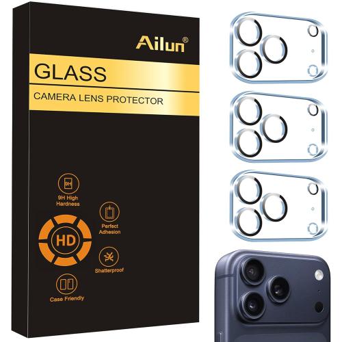 Ailun 3 Pack Camera Lens Protector for iPhone 17 Pro Max,Tempered Glass,9H Hardness,Ultra HD,Anti-Scratch,Case Friendly,Does not Affect Night Shots[Not for iPhone 17/17 Pro/iPhone Air]
