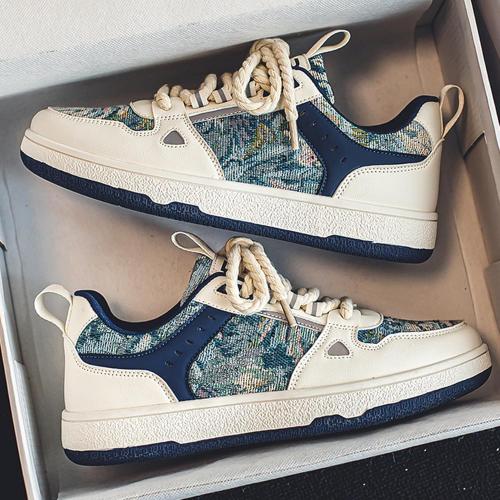 Size/8 Men Lightweight Non Slip Shoes Fashion Casual Versatile Board Shoes Color Blocking Design for Autumn and Winter Walking Sneaker