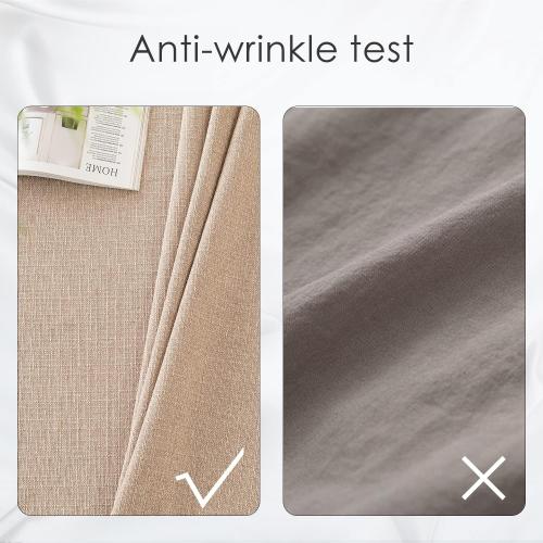 BALCONY & FALCON Rectangle Tablecloth Washable Wrinkle Resistant and Water Proof Table Cloth Decorative Linen Fabric Tablecloths for Dining Parties Kitchen Wedding and Outdoor Use (Beige)