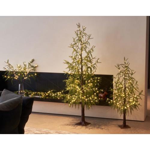 Hairui Lighted Christmas Norfolk Pine Tree 416 LED Fairy Lights 6FT Plug in, Faux Pine Tree Lights for Indoor Outdoor Home Holiday Decoration